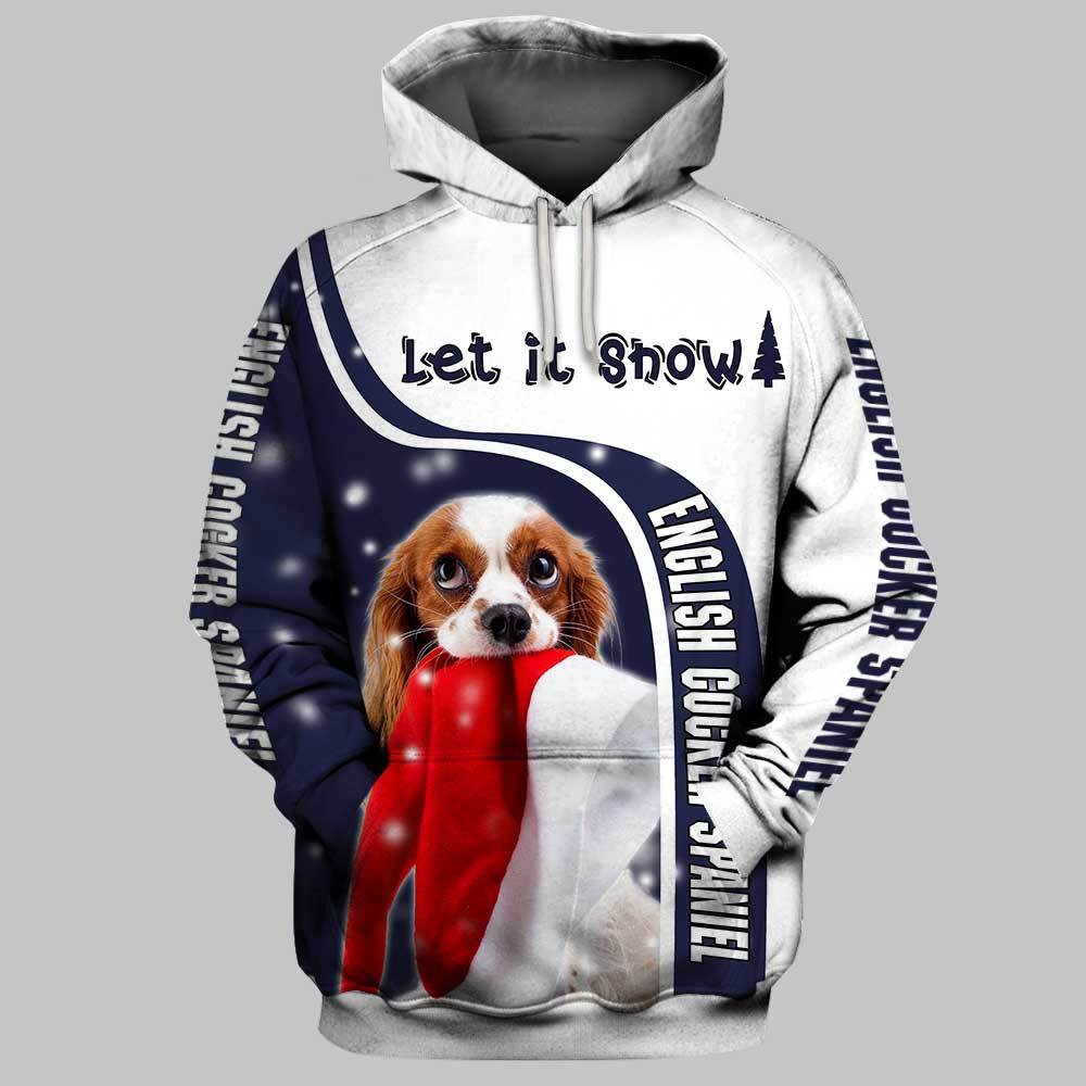 English Cocker Spaniel X Xmas 3D Full Printing