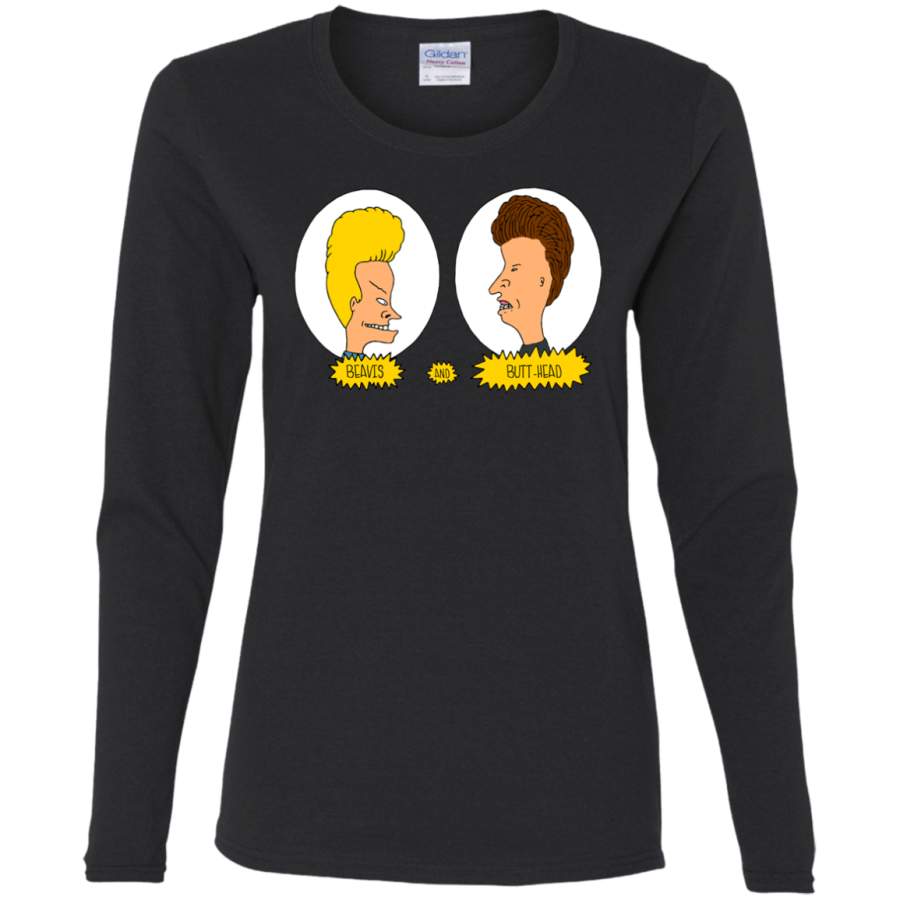 AGR Beavis and Butthead Ladies’ Cotton LS T-Shirt