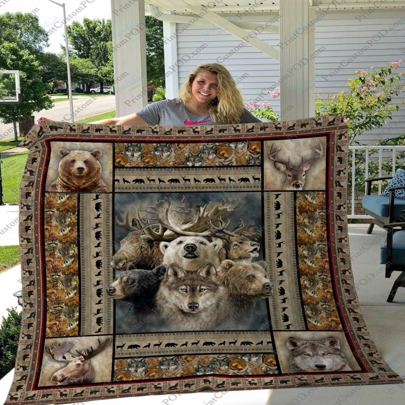 QD Wild Animal Quilt Blanket