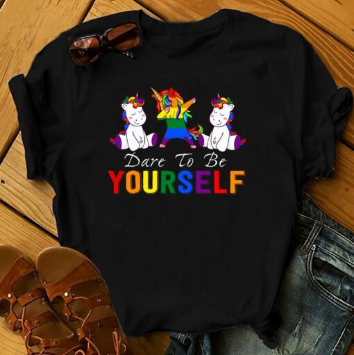 Dare To Be Yourself Lgbt Pride 2D T-Shirt For Lgbt Community, Queer Lgbt, Gift For Lgbt Proud Month