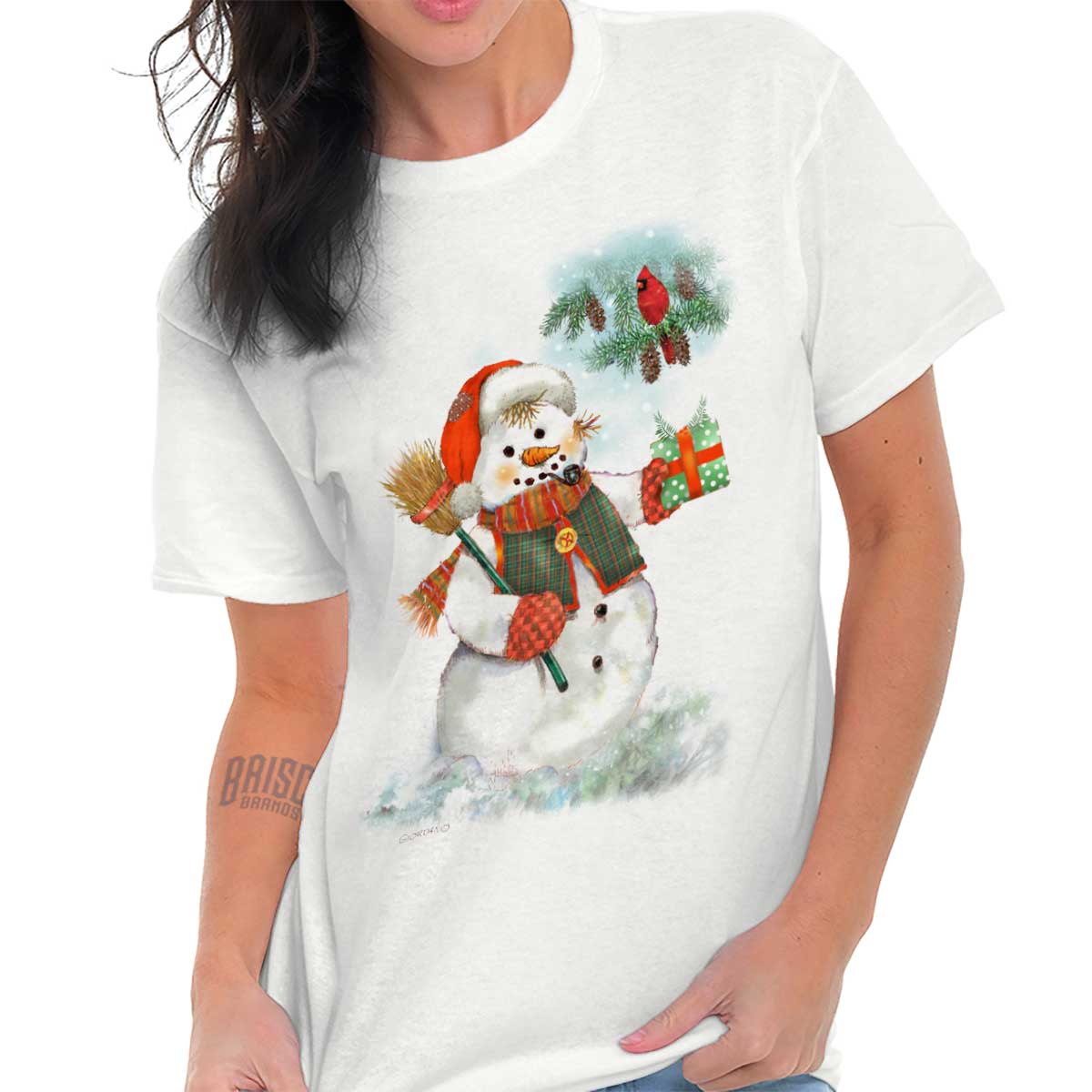 Snowman Bird T-Shirt Tee