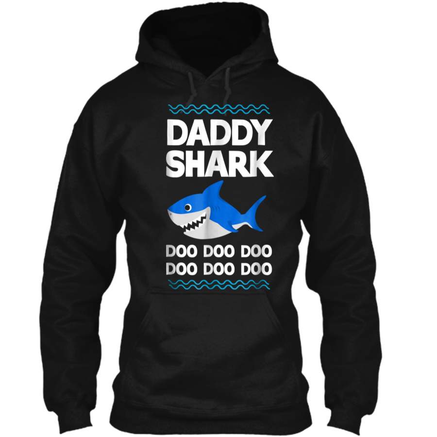 Daddy Shark  Doo Doo Funny Baby Mommy Kids Video Tee Pullover Hoodie 8 oz