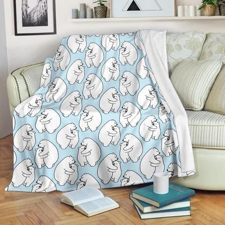 Polar Bear Mom And Son Animal Best Seller Fleece Blanket Gift For Fan, Premium Comfy Sofa Throw Blanket Gift