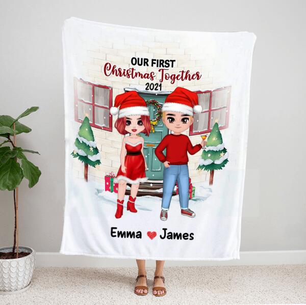 Personalized Couple Picture Blanket – Christmas Gift Ideas For Couples – Wedding Anniversary Gifts For Couples