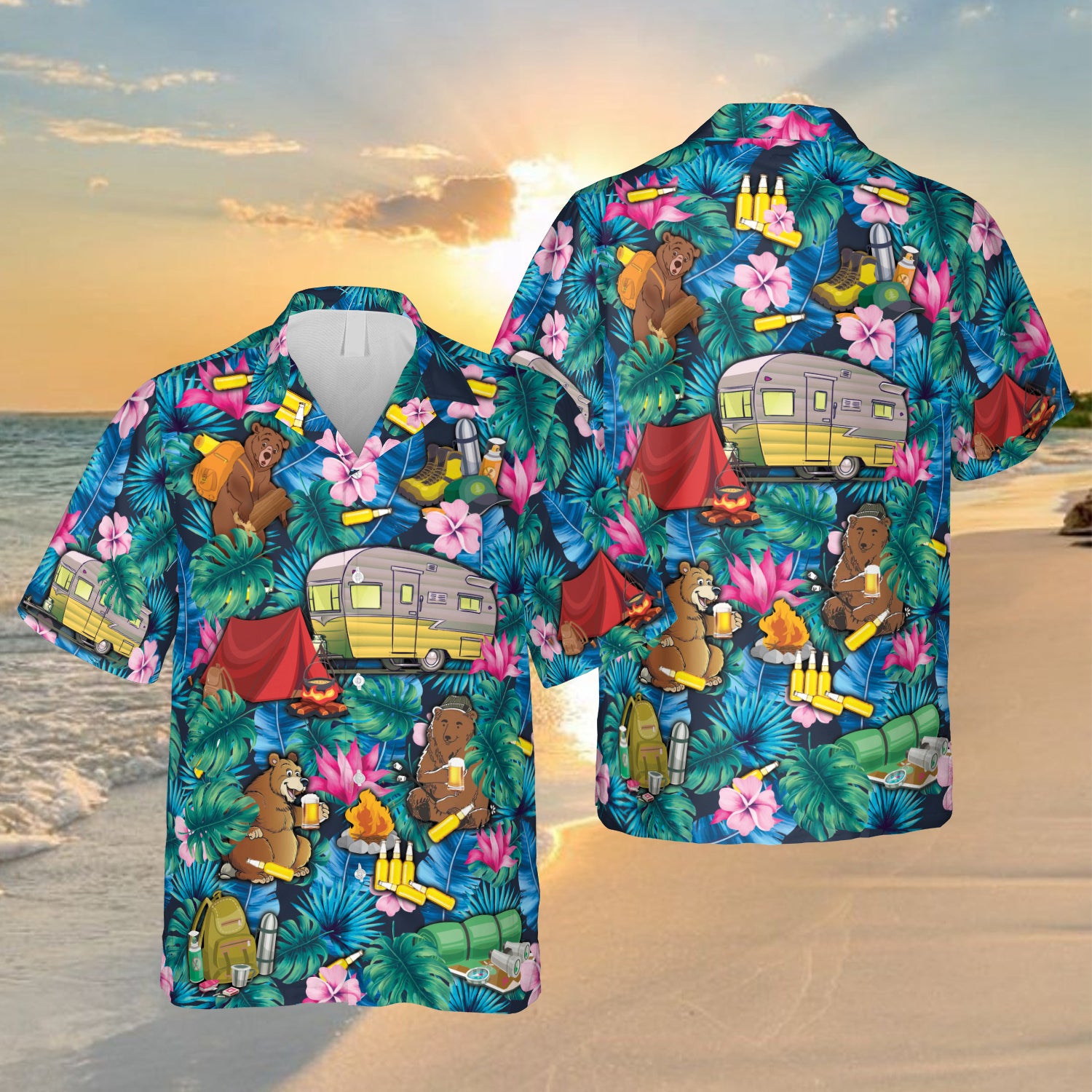 Floral Camping Hawaii Rv Men Ha5428