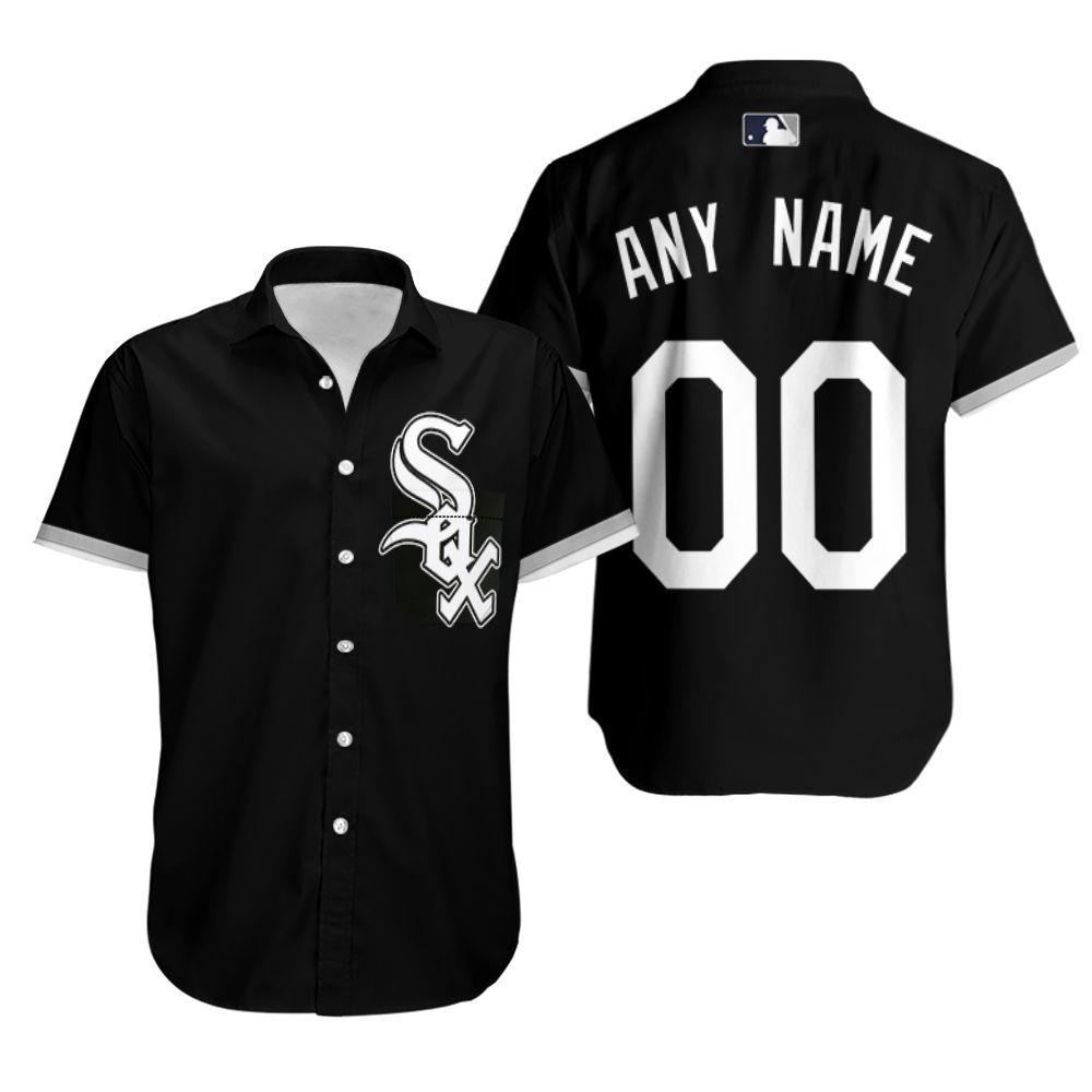 Beach Shirt Personalized Chicago White Sox 00 Any Name 2019 Team Black Jersey Inspired Style Hawaiian Shirt