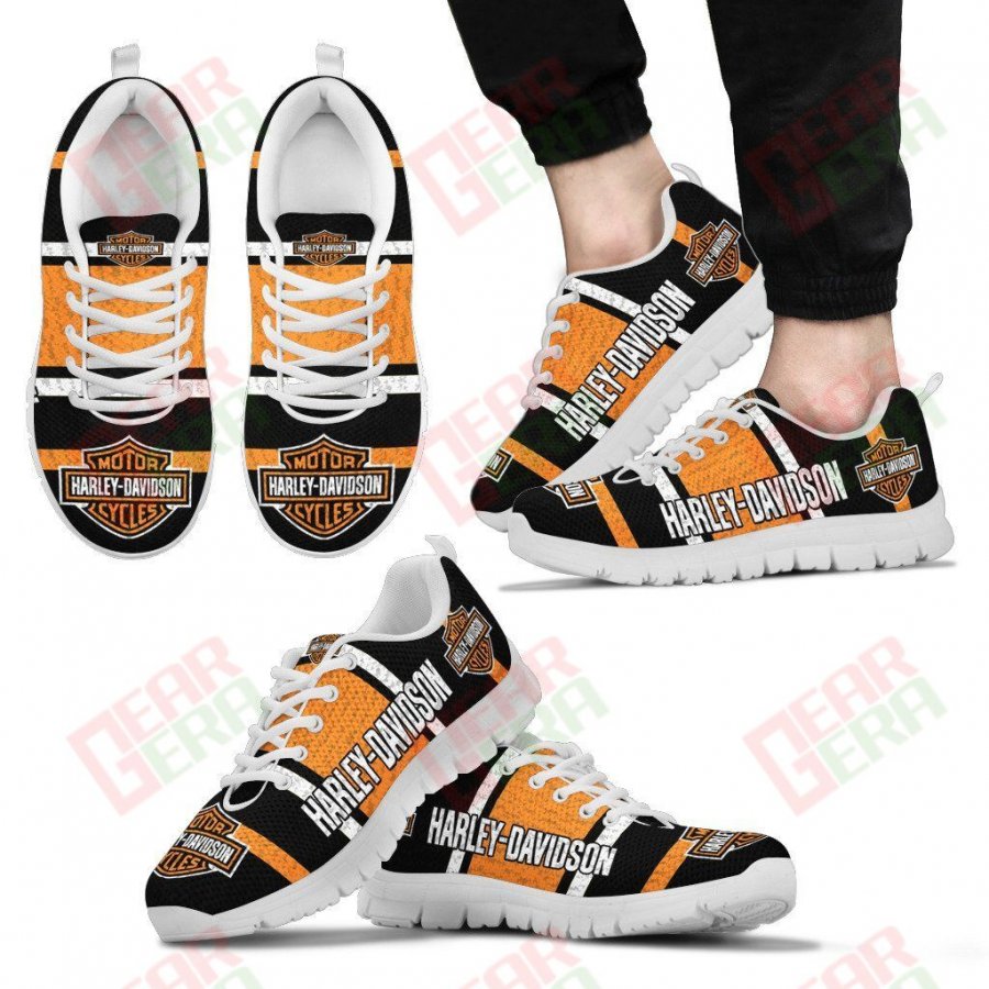 Harley Davidson Sneakers Mens Womens Motorcycle Lovers Custom Print Footwear Casual Riding Shoes GE339