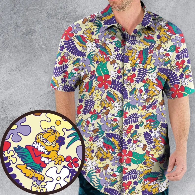 Aloha Garfield And Odie Hawaiian Shirt