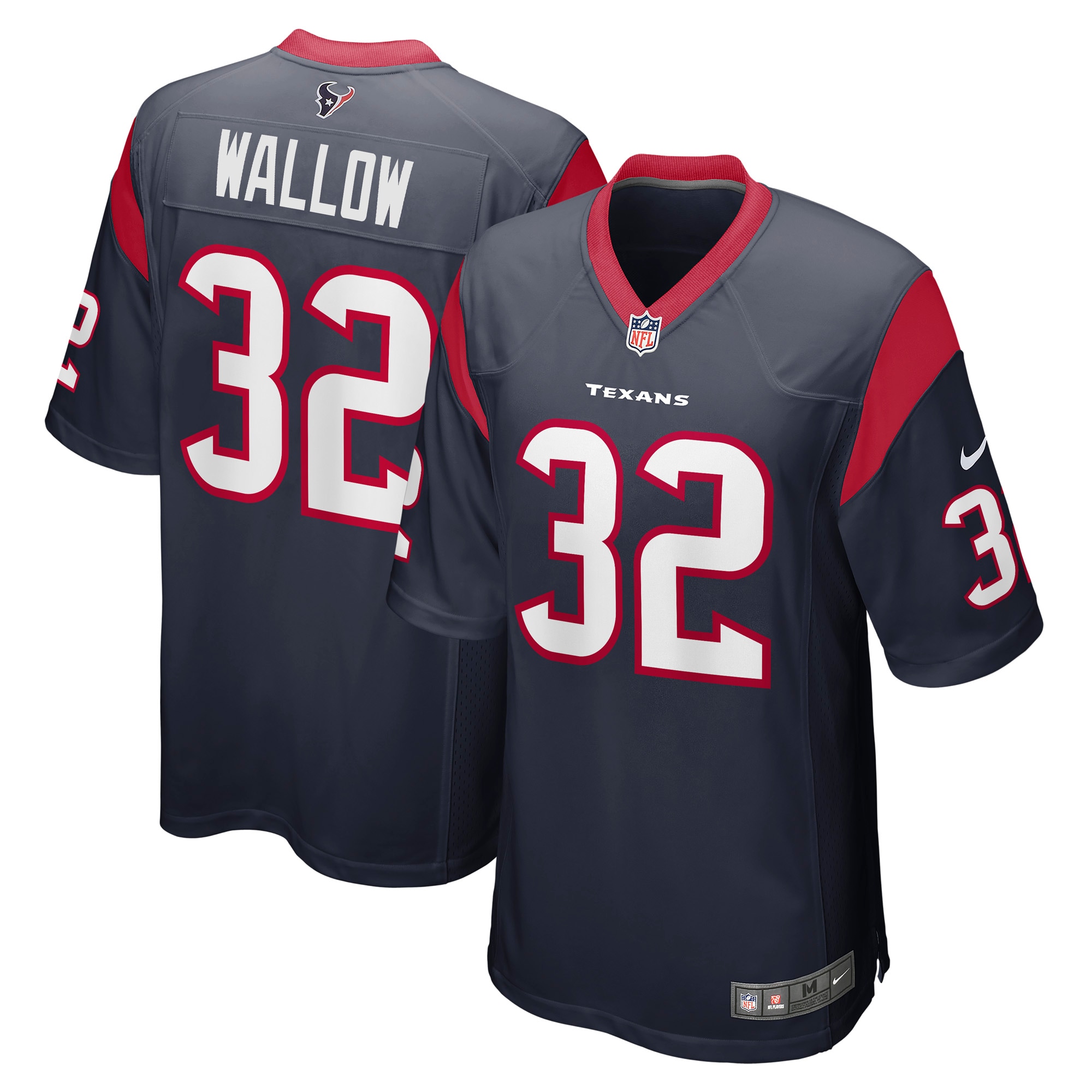 Men’s Houston Texans Garret Wallow Navy Game Jersey