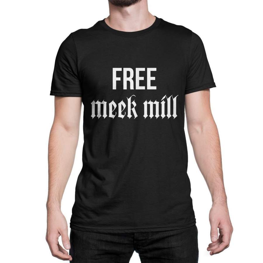 Soft Cotton Fashion Casual Slim Fit Short Sleeves Free Meek Mill T-Shirt Save Meek Mill Hip Hop Clothing Rap Rapper Clothes For Men