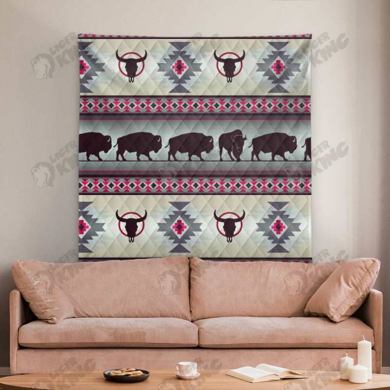 Animal Quilt Bison Blanket 1271 L