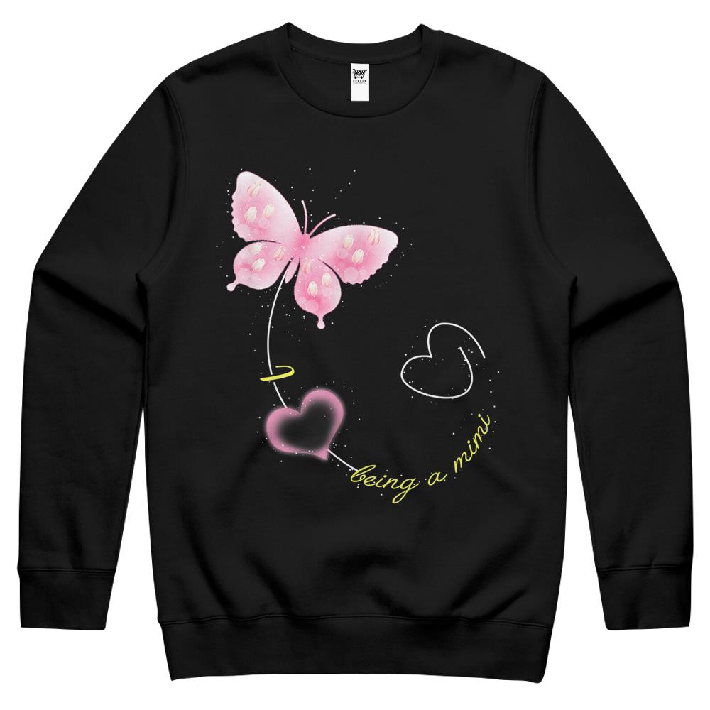 I Love Being A Mimi Butterfly Mother Day Gift Crewneck Sweatshirt