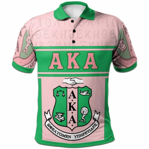 Alpha Kappa Alpha Sorority Heritage 3D Polo Shirt