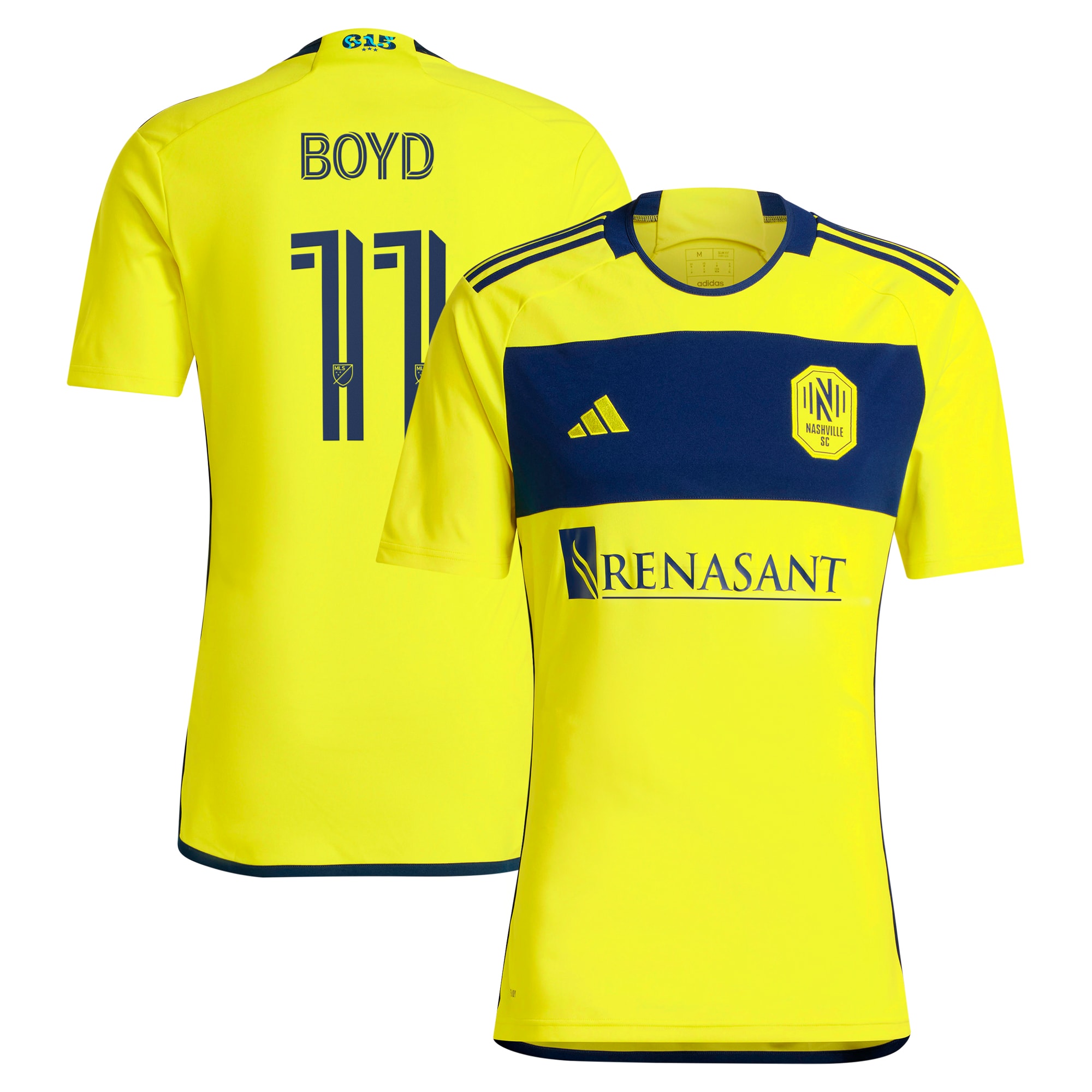 Tyler Boyd Nashville SC 2024 The 615 Kit Replica Player Jersey – Yellow