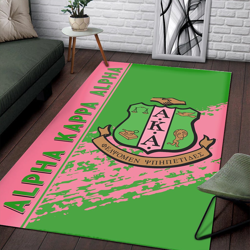 Wonderprint Area Rug Alpha Kappa Alpha Area Rug Quarter Style Lt10