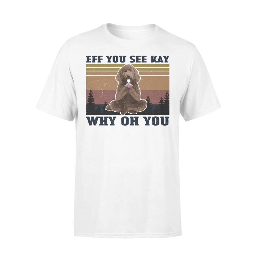 Eff You See Kay Why Oh You Poodle Yoga Vintage T-shirt