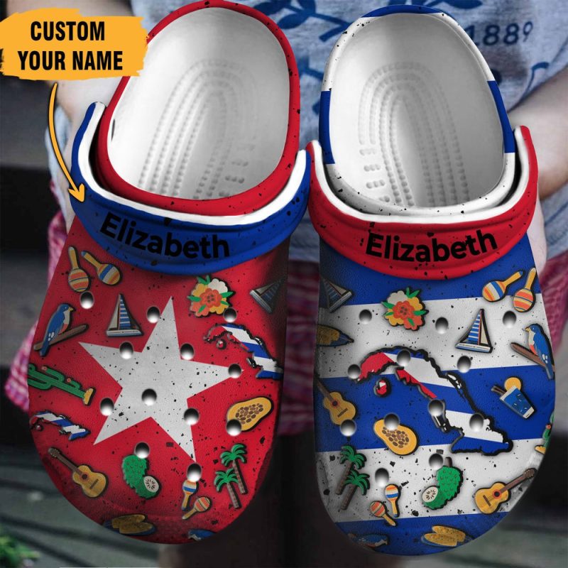 Cuba Flag Symbols Gift For Fan Classic Water Rubber clog Shoes Comfy Footwear