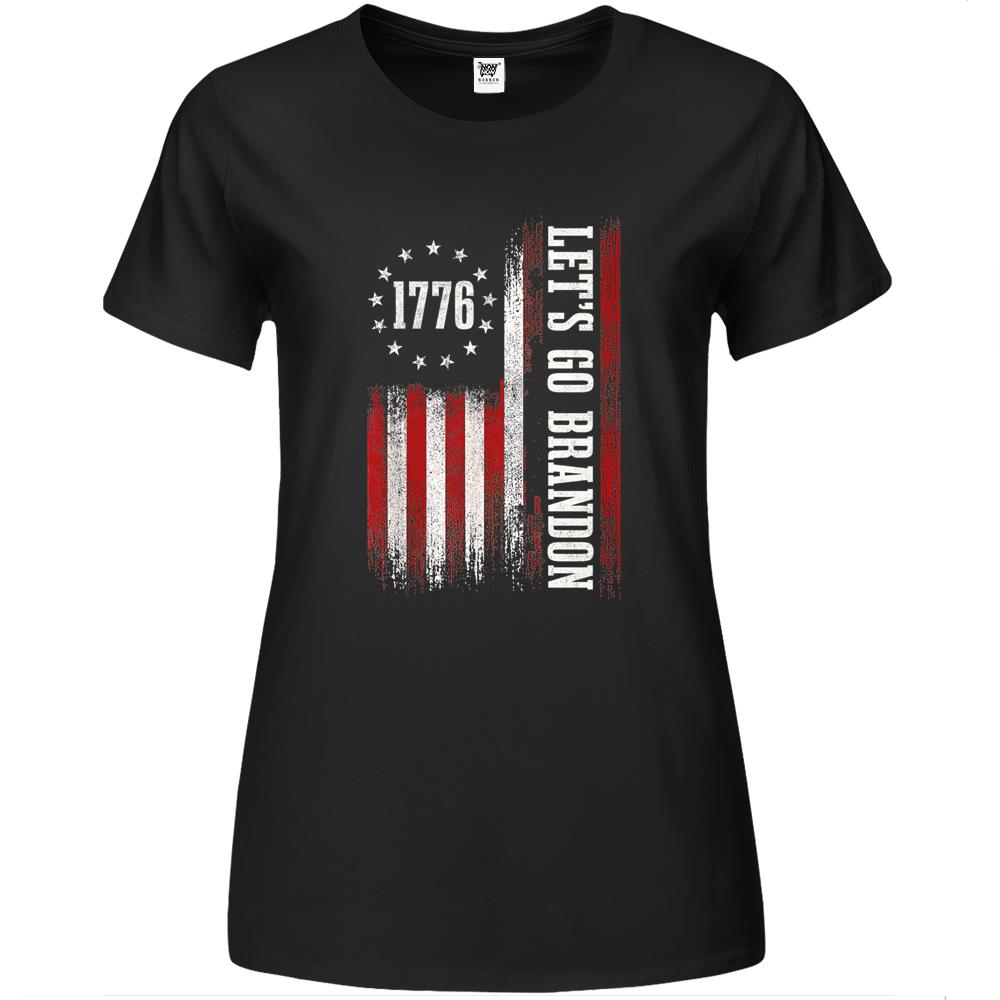 Let’S Go Brandon Usa Flag Premium Womens T Shirts