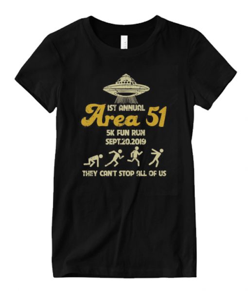 Area 51 Alien Parody Funny UFO RS T Shirt