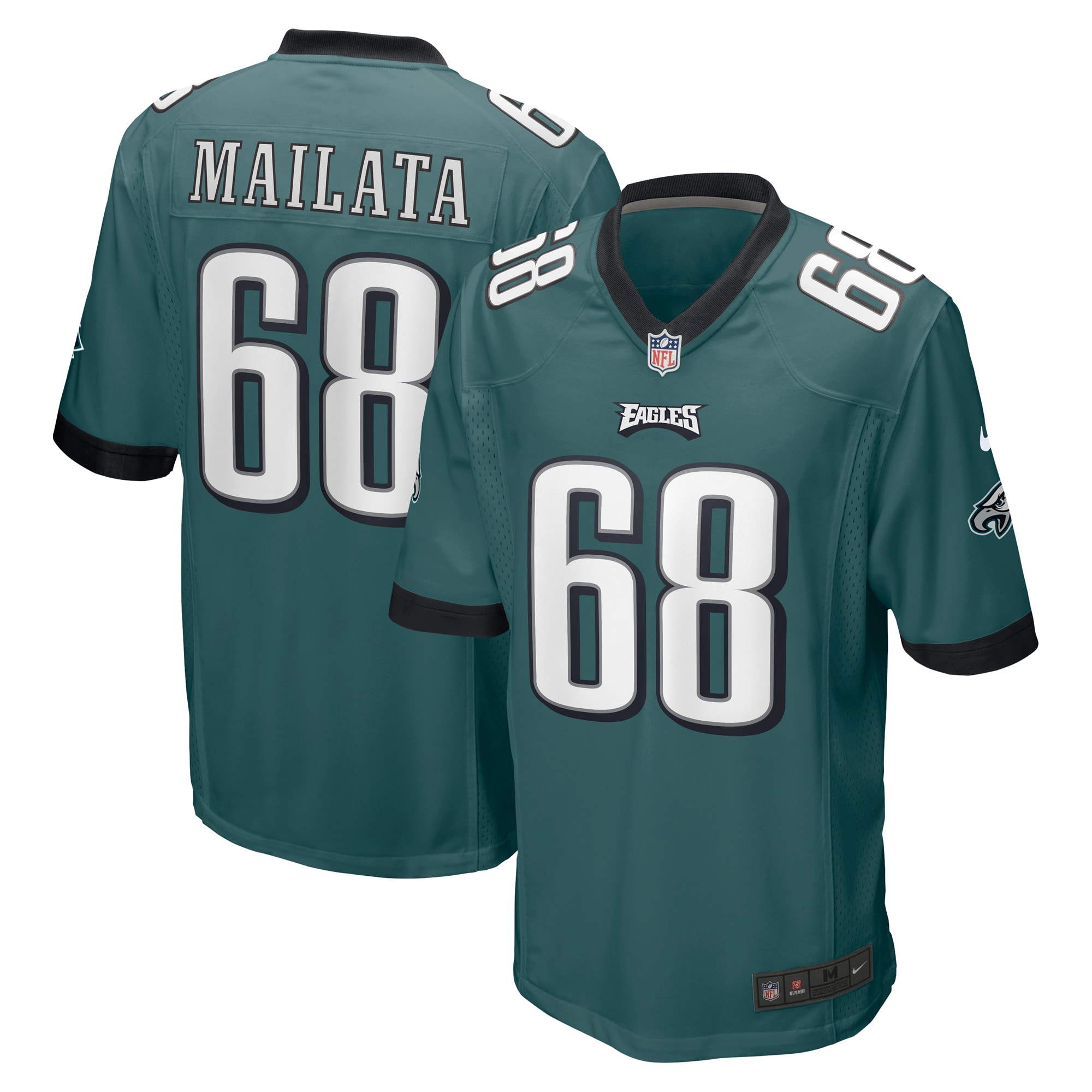 Men’s Philadelphia Eagles Jordan Mailata Midnight Green Game Jersey