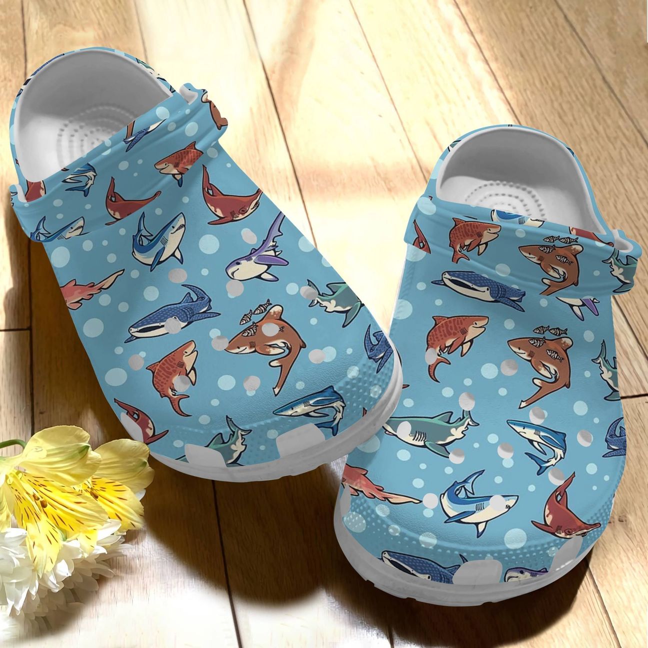 Shark Personalize Clog, Custom Name, Text, Fashion Style For Women, Men, Kid, Print 3D Shark V1