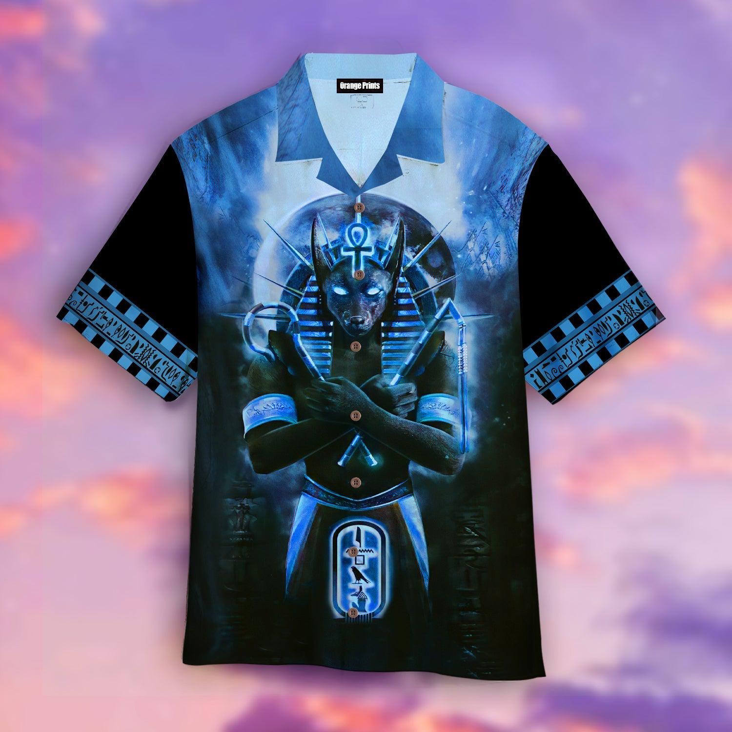 Anubis Blue Hawaii Shirt For Men Women Ha102963