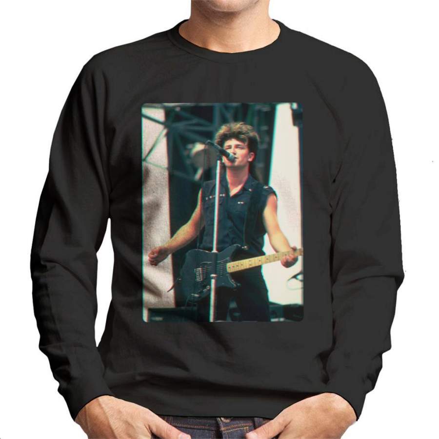 TV Times Bono Of U2 Guitar 3D Effect Men’s Sweatshirt