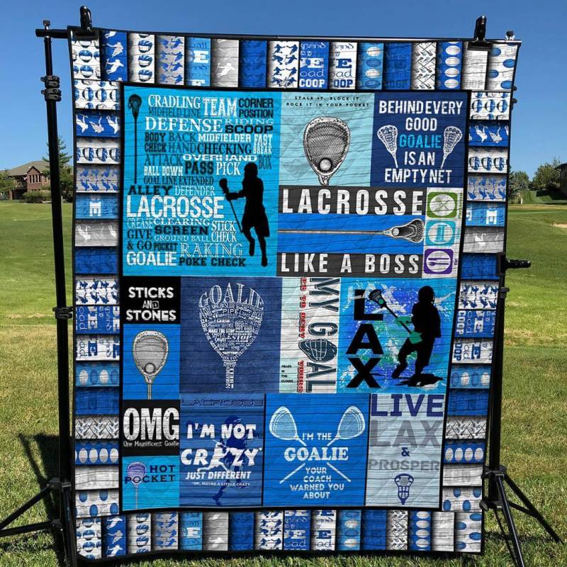 A Special Gift for fans -Lacrosse Goalie Pride Quilt Blanket – LL