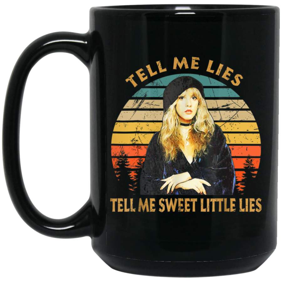 Vintage Retro Stevie Nicks Love 15 oz Black Mug