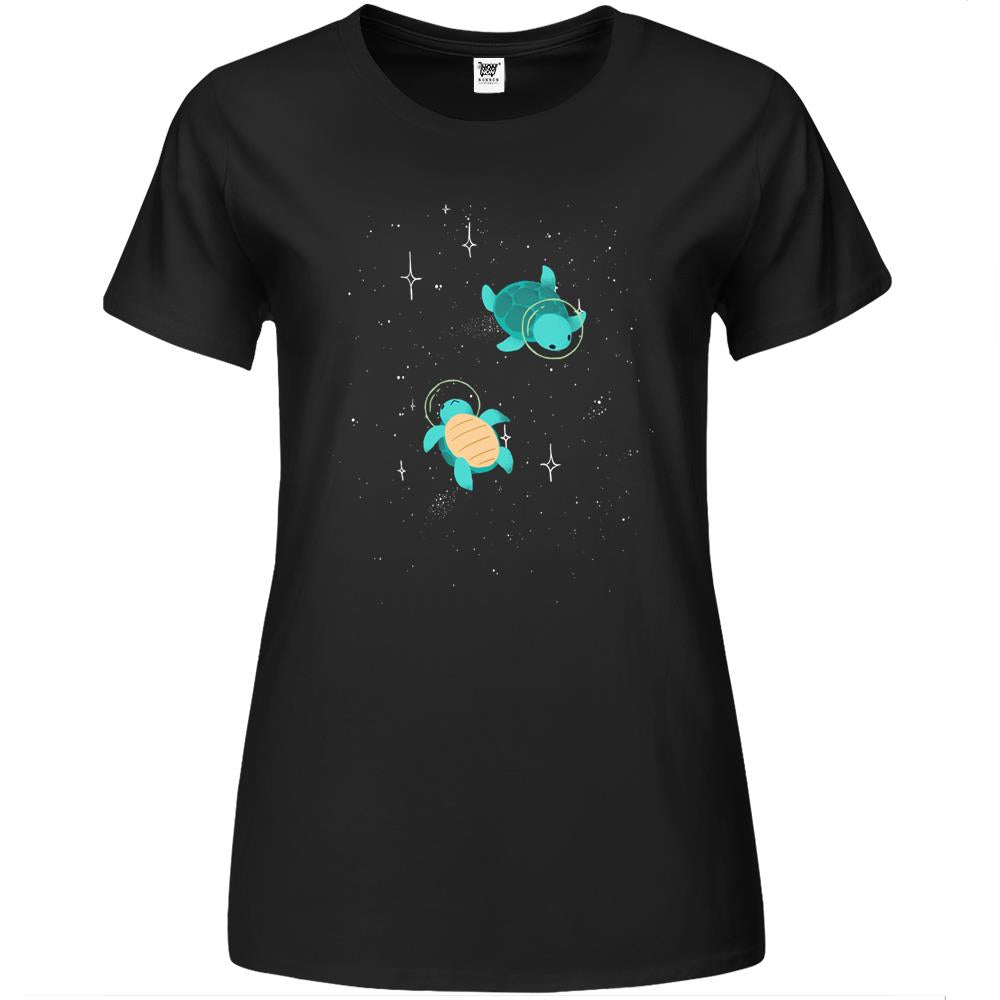 Space Turtles Premium Womens T Shirts