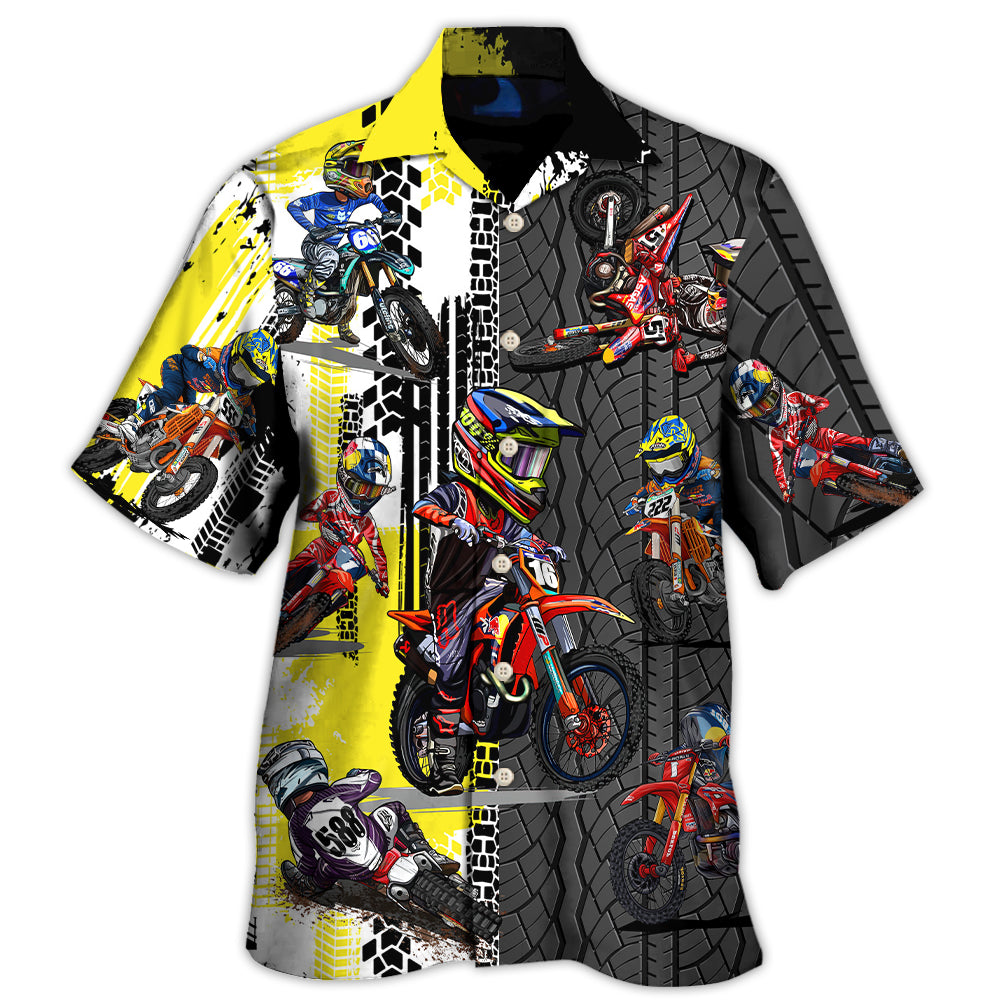 Motocross Racing Lover Motorcycle Art Style Hawaii Shirt Ha42989