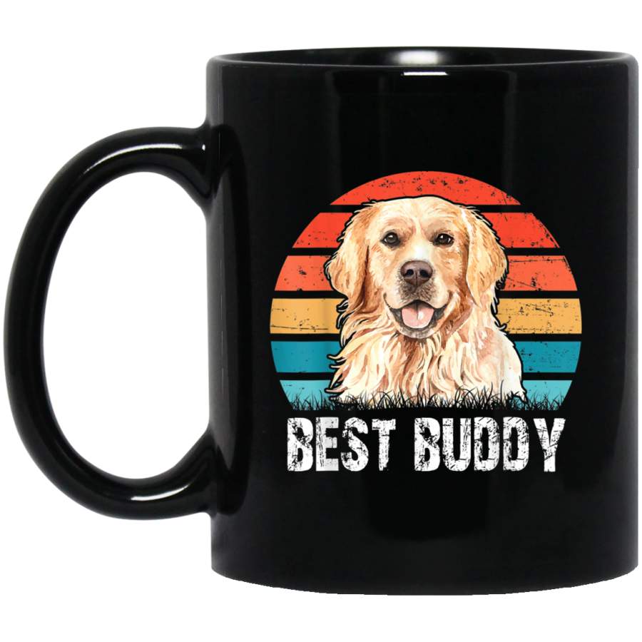 Golden Retriever Dog Lover Retro Vintage Gift Best Buddy Mug