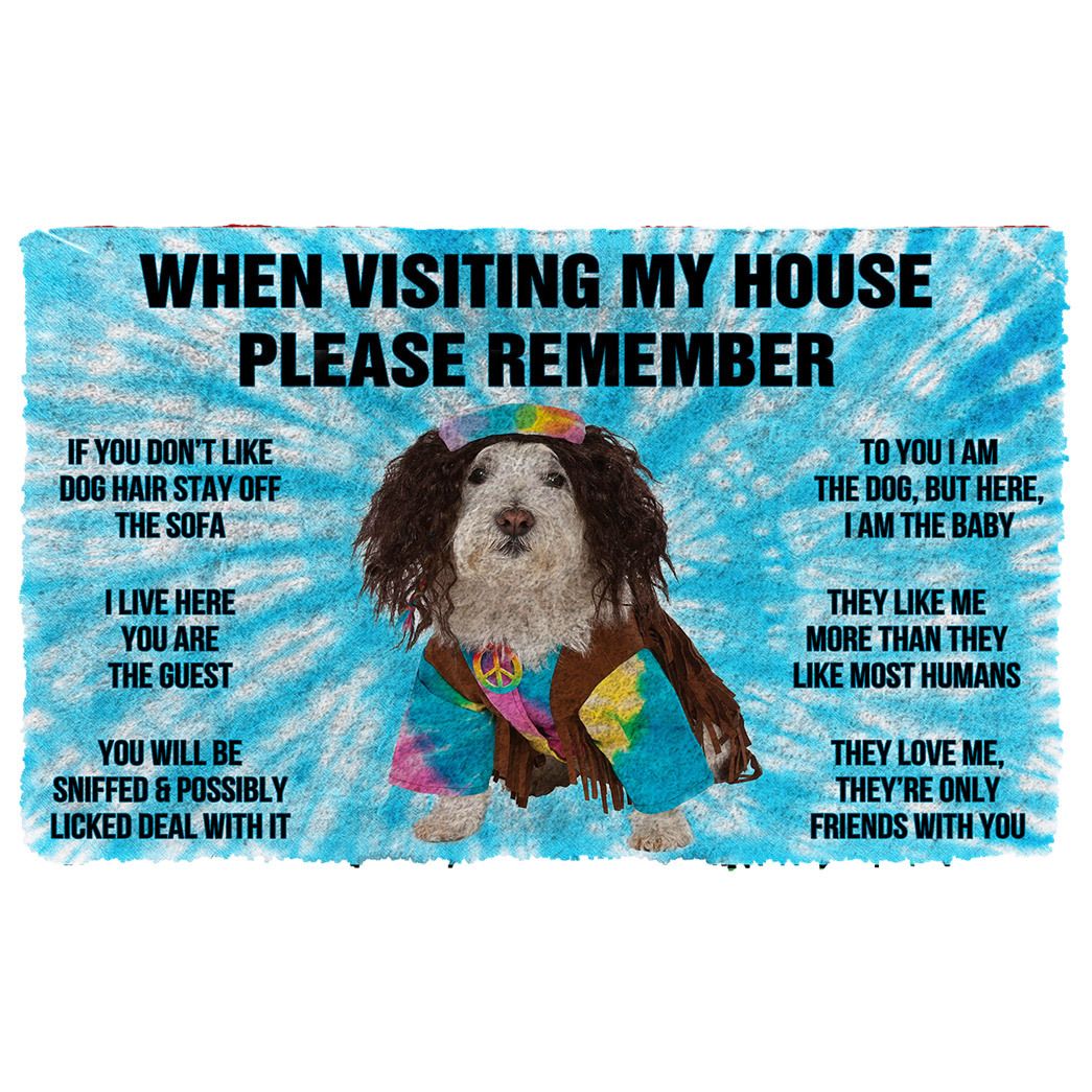 Alohazing 3D Please Remember Hippie Miniature Schnauzer Dog’S House Rules Doormat