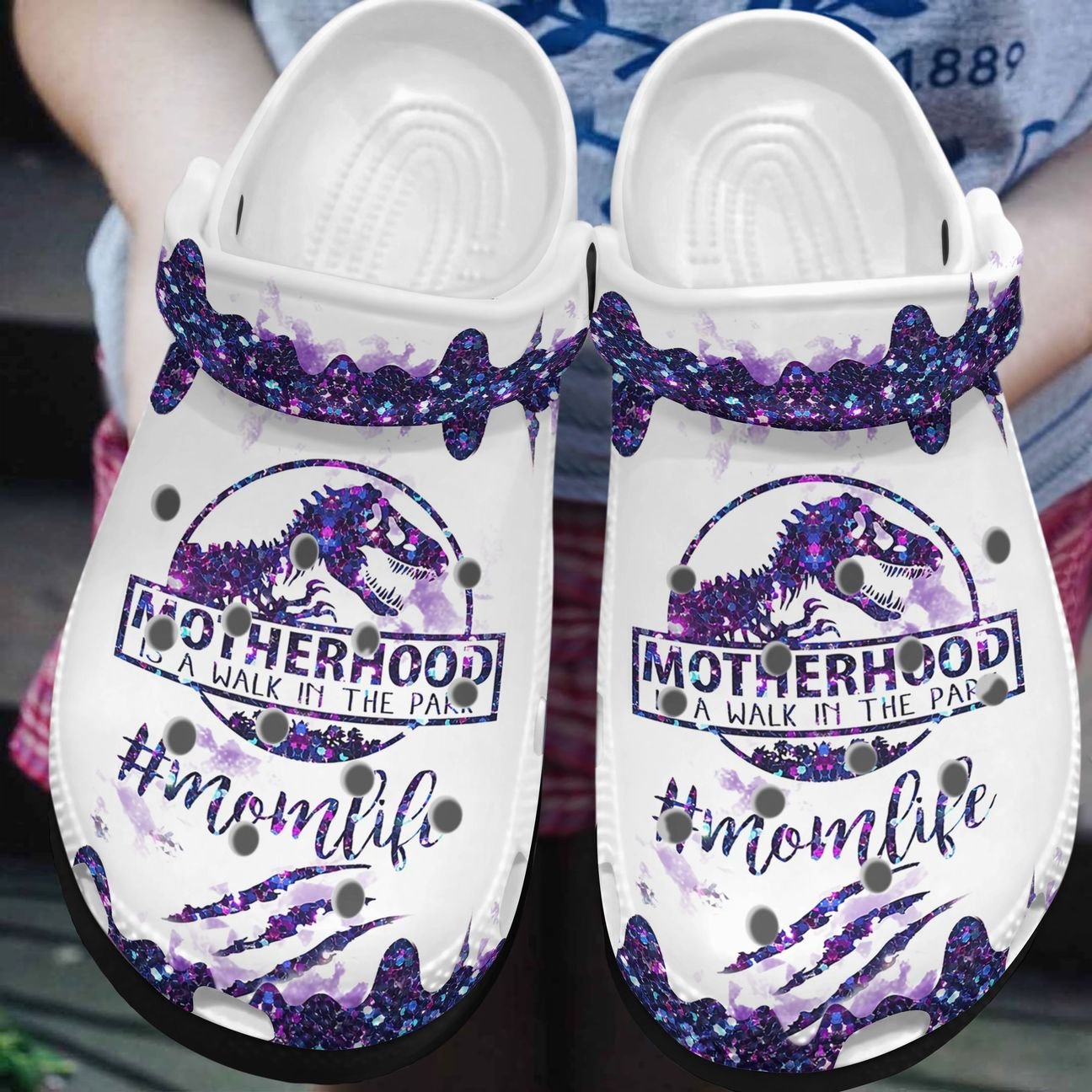 Dinosaur Personalized Clog, Custom Name, Text, Color, Number Fashion Style For Women, Men, Kid, Print 3D Mom’S Life