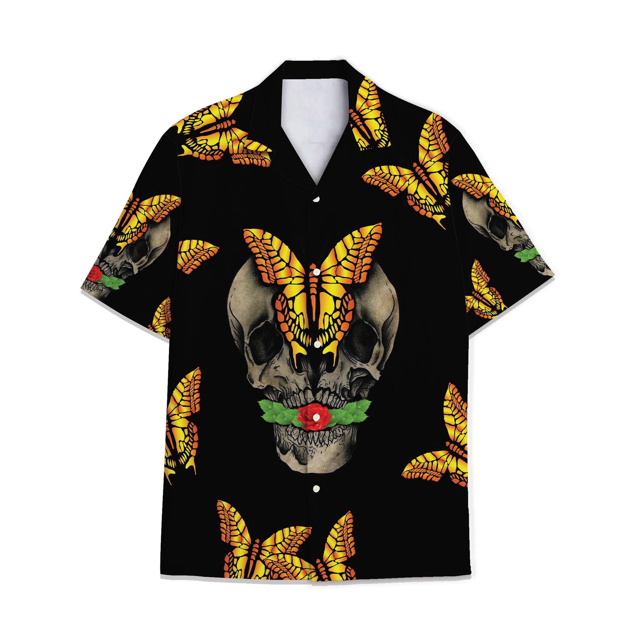 Hawaii Shirt Butterfly Skull Hawaii For Hawaii Aloha Ha81806