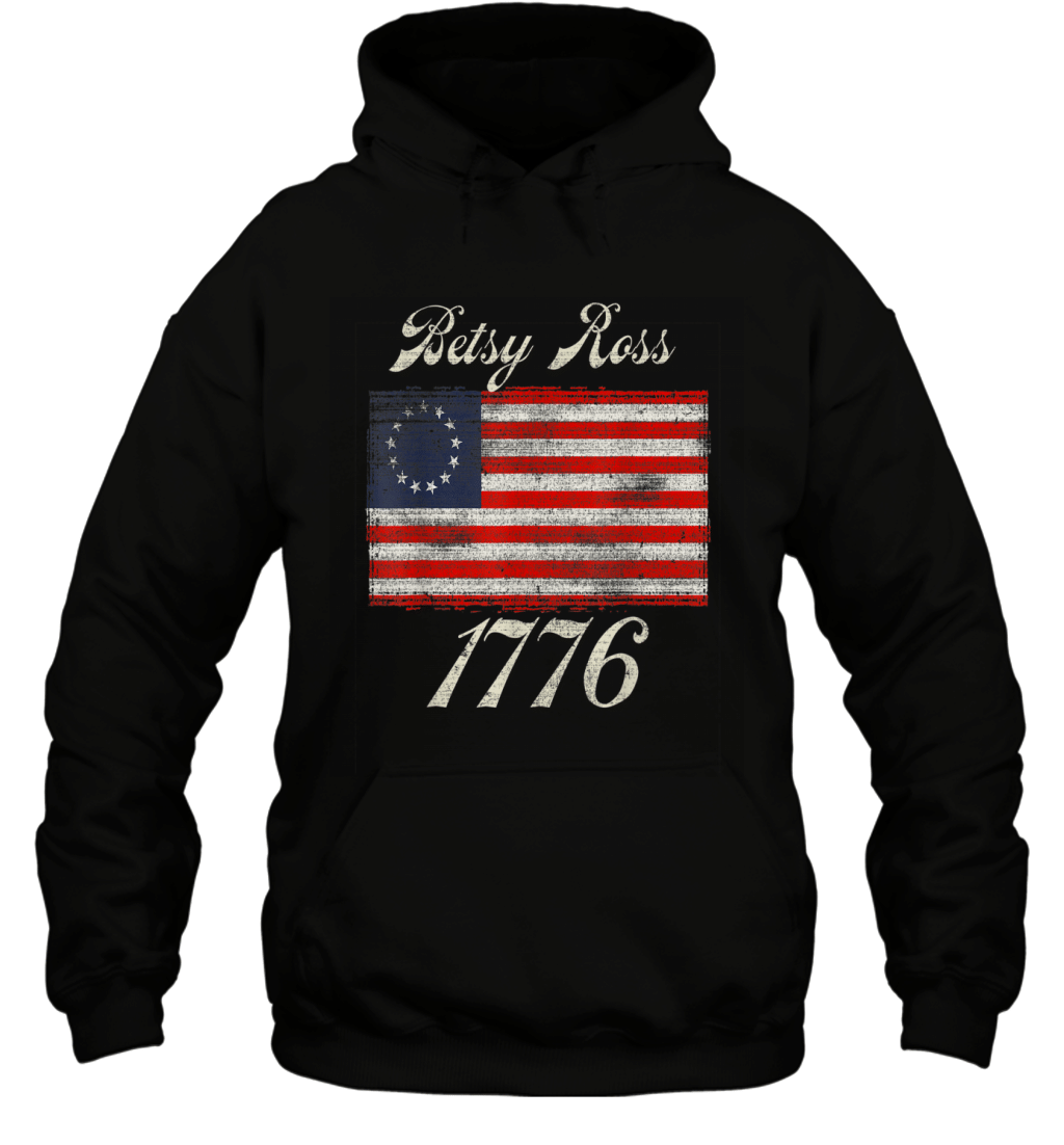 betsy ross flag 1776 vintage t shirt mwt Hoodie