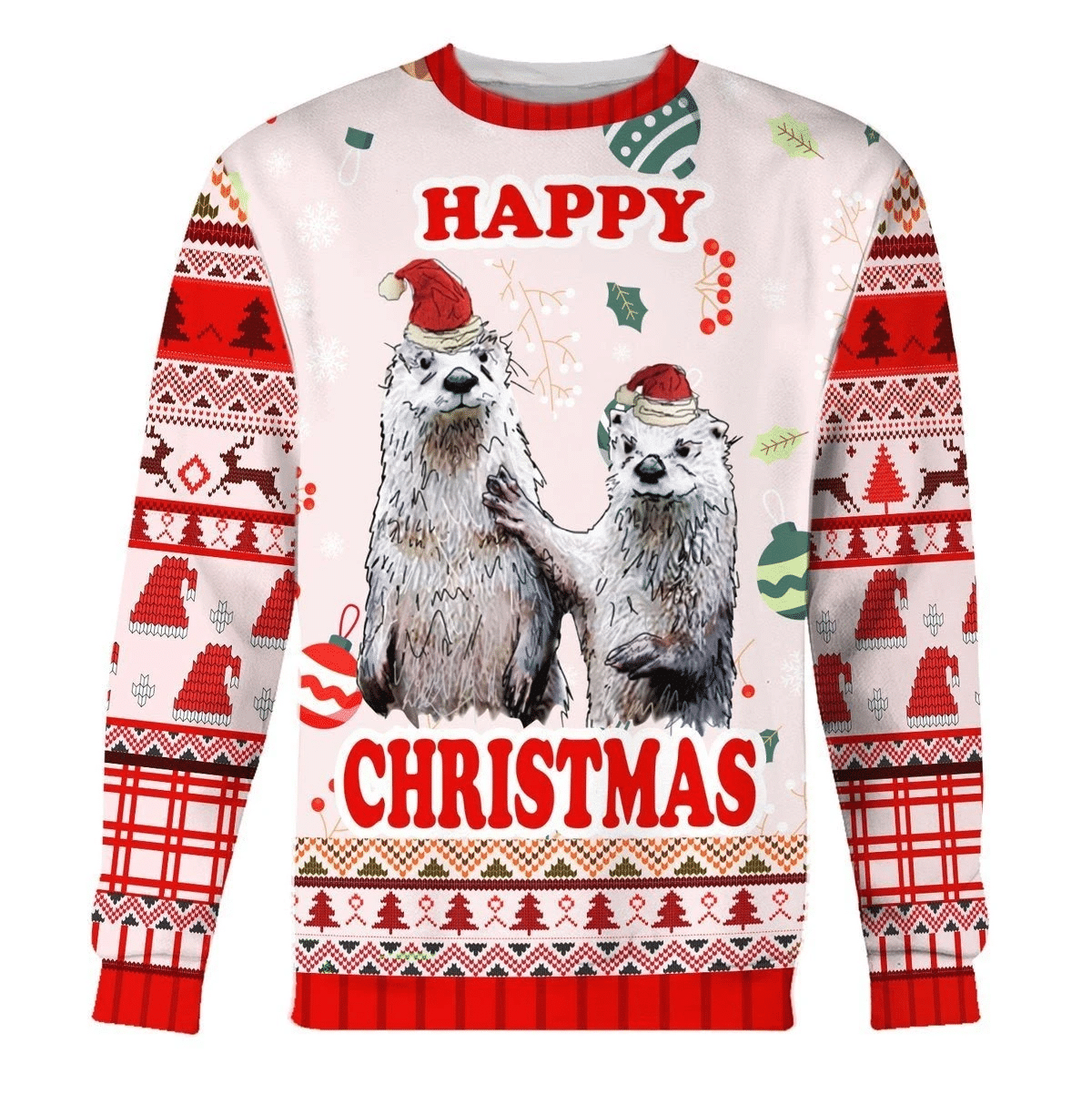 Sweater Couple Ugly Christmas Sweater, All Over Print Sweatshirt