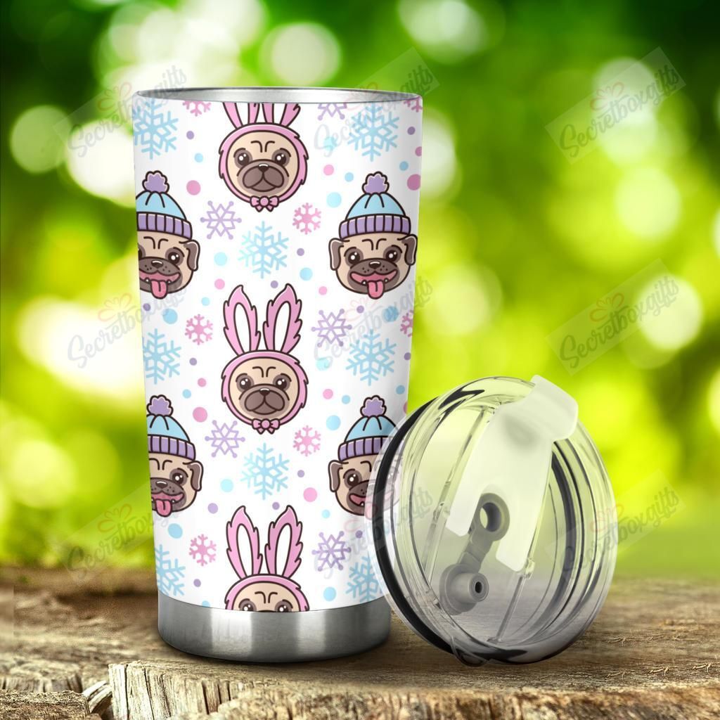 Personalized Cute Pug Hat Rabbit Costume Pattern Nc1211383Cl Tumbler