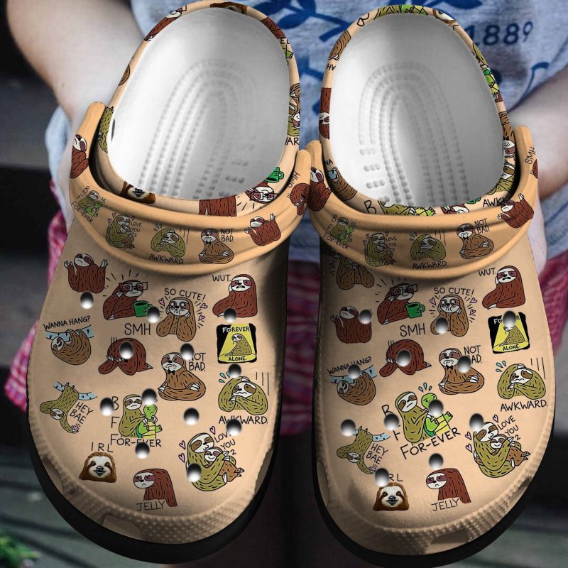 Sticker Cute Sloth Shoes Love You Bae Clogs Birthday Gift For Children