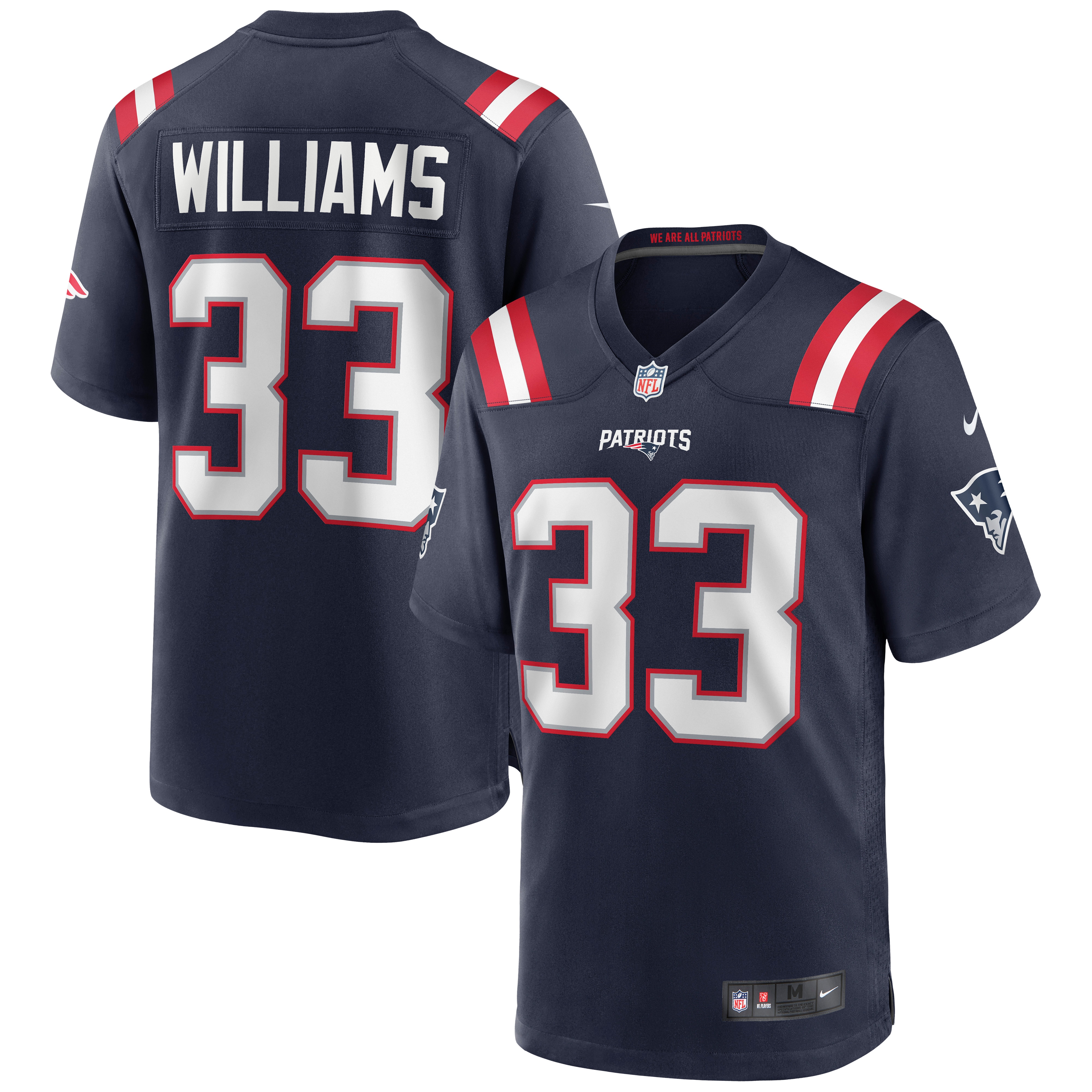 Joejuan Williams New England Patriots Game Jersey – Navy