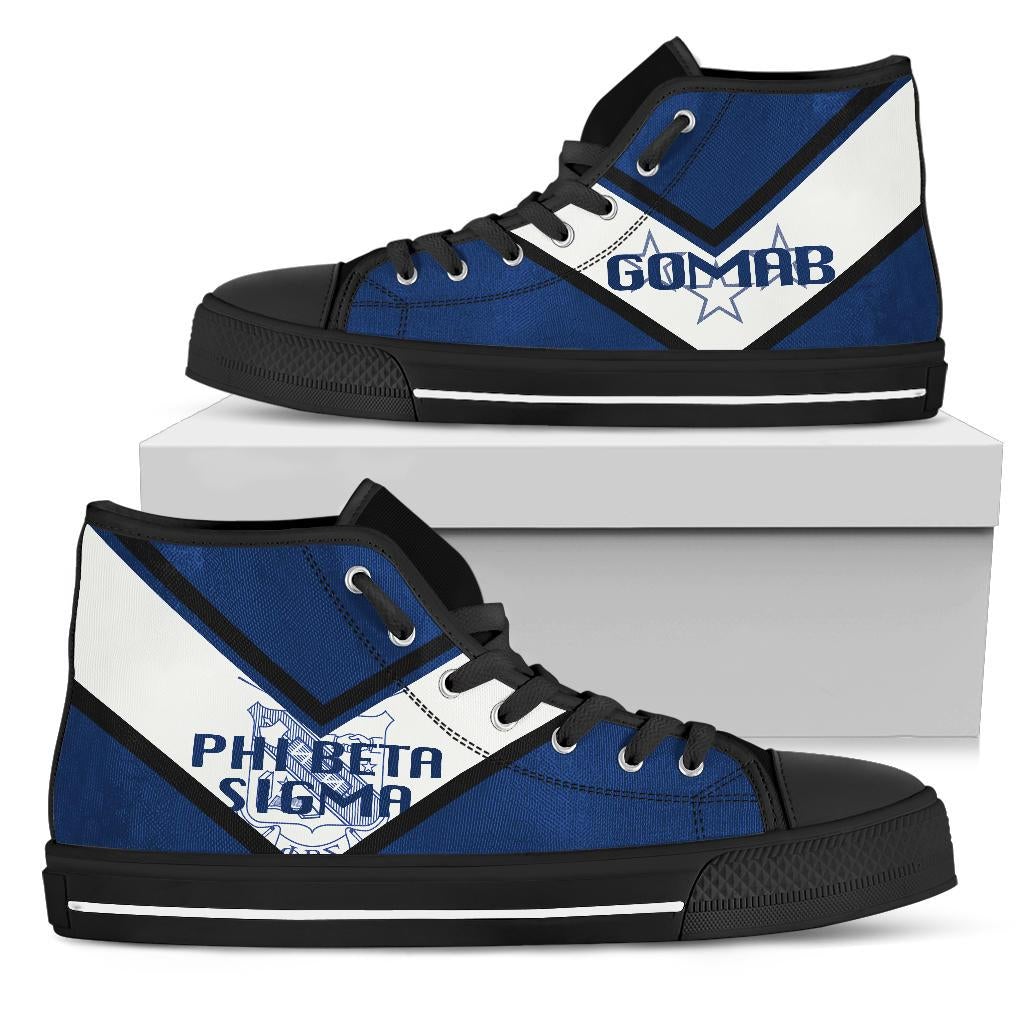 Wonder Print Footwear – Stars Phi Beta Sigma High Top Shoes Lt10