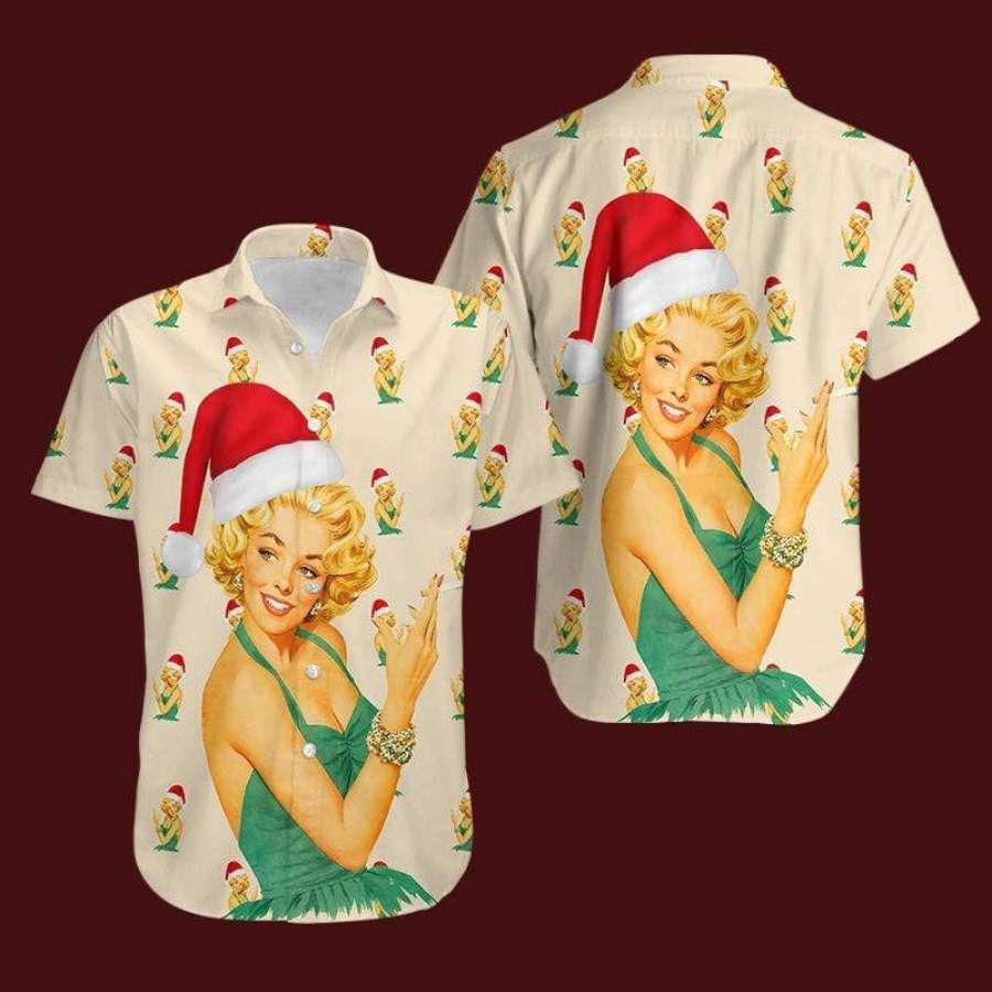 Hawaii Aloha Shirts Marilyn Monroe Christmas Ha81203