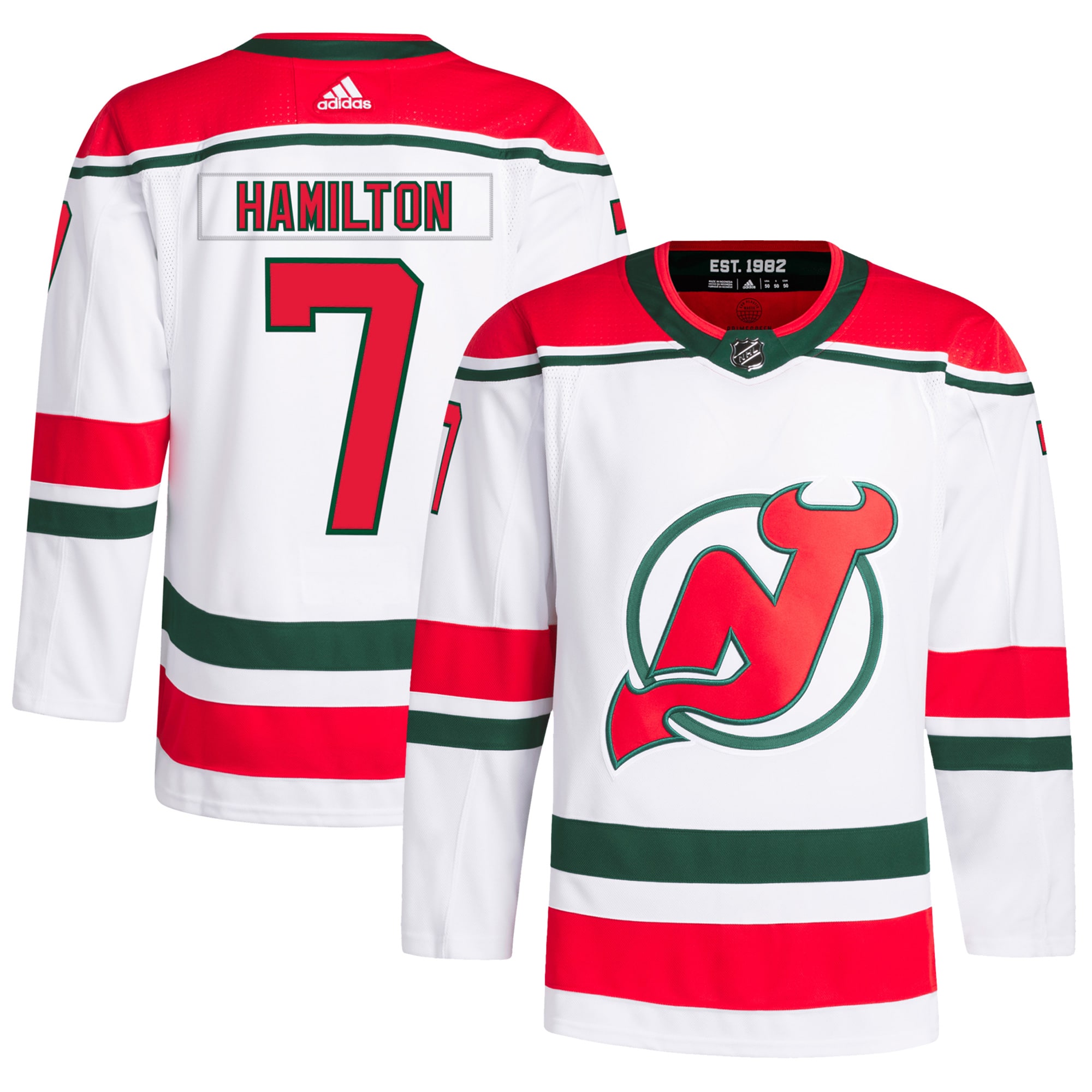 Dougie Hamilton New Jersey Devils Primegreen Authentic Player Jersey – White