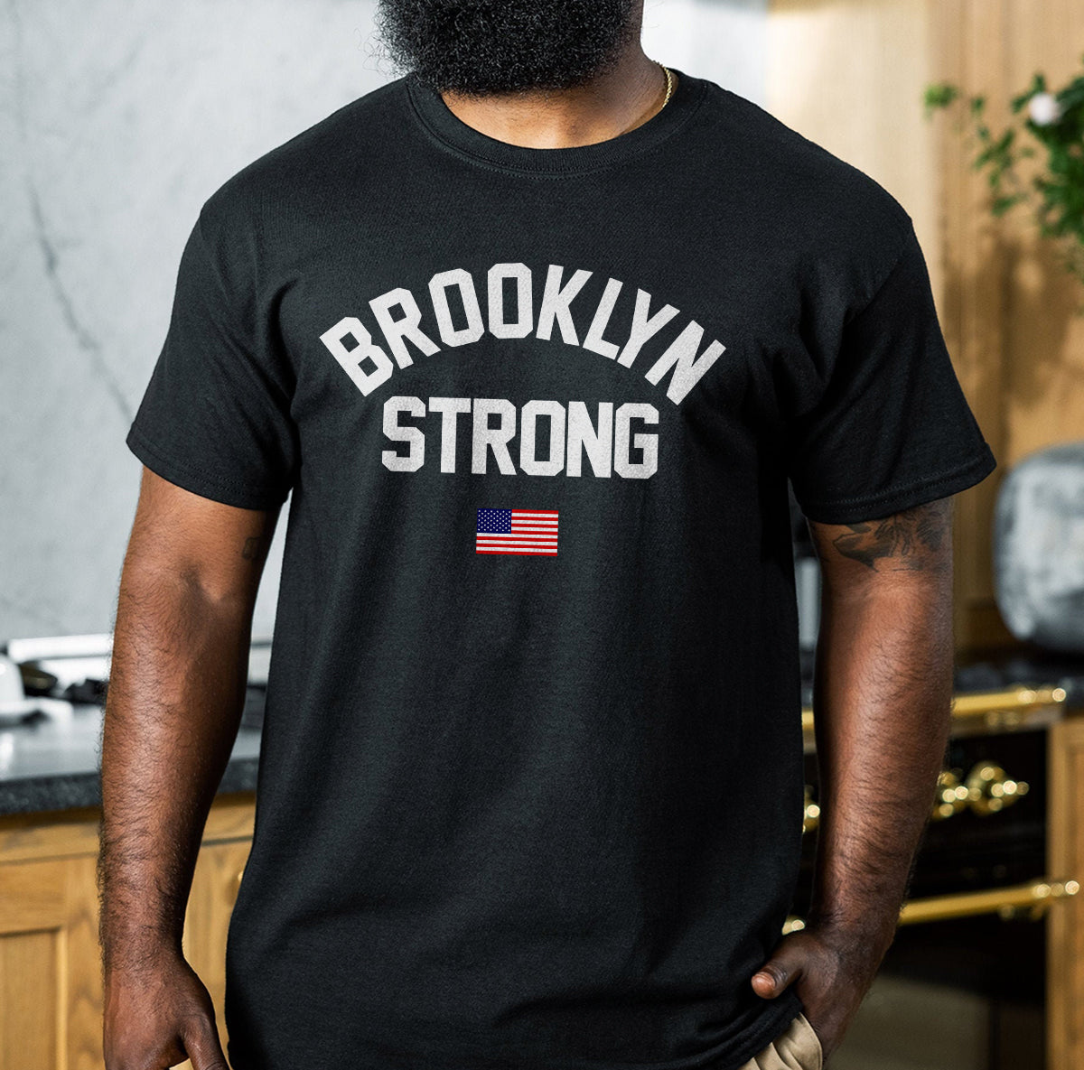 Brooklyn Strong Us Flag For Lovers Cotton T Shirt