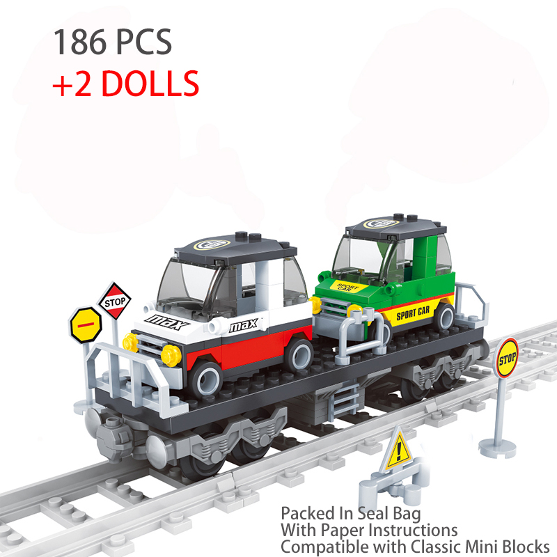 Railroad City Construction Toys Model Train Railway Building Blocks Compatible Technical DIY Kids Toys Boys for Children Gifts alx