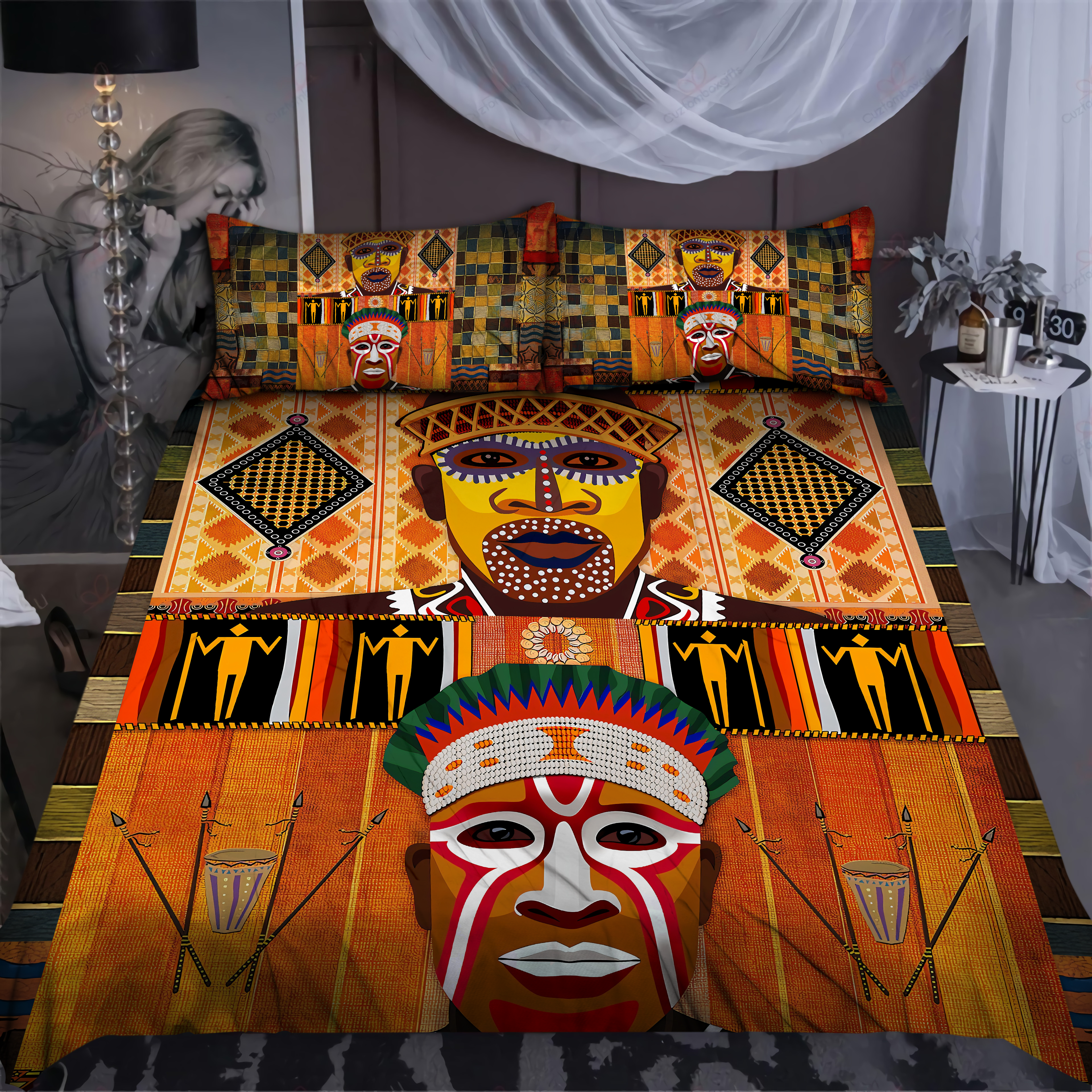 Tmarc Tee African Tribal Culture Bedding Set-Ml