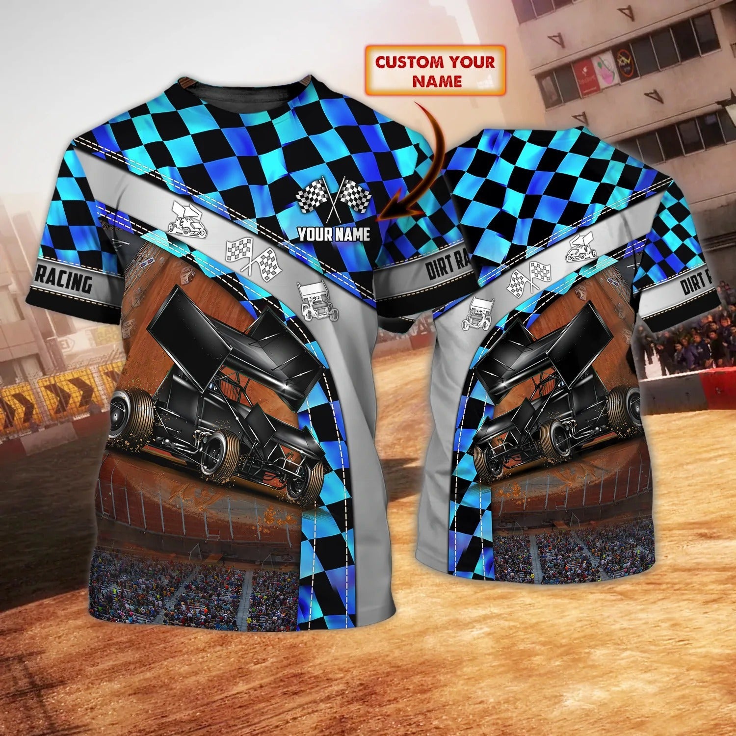 3D Dirt Racing T Shirt, Racing Shirt For Men And Women, Dirt Track Racing Shirt, Gift For Racer