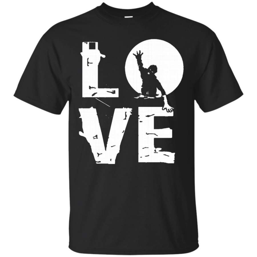 AGR Apocalypse T Shirt Love Zombie Silhouette Moon T Shirt