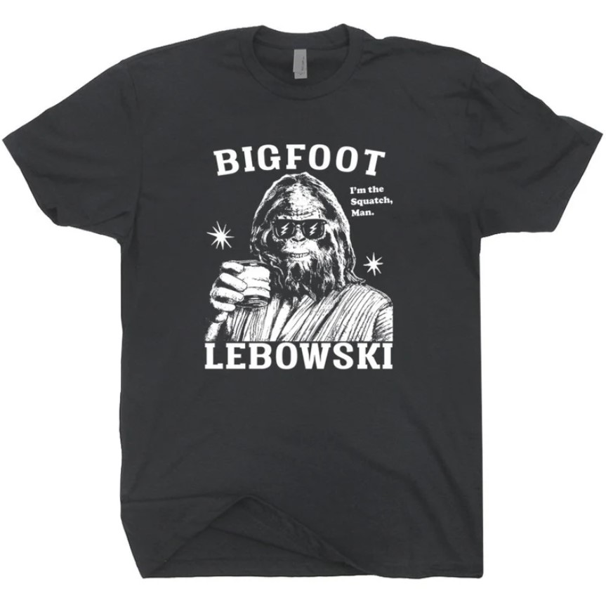 Bigfoot The Big Lebowski The Dude Abides Tee Shirt Outfits Poster Art Design 4734