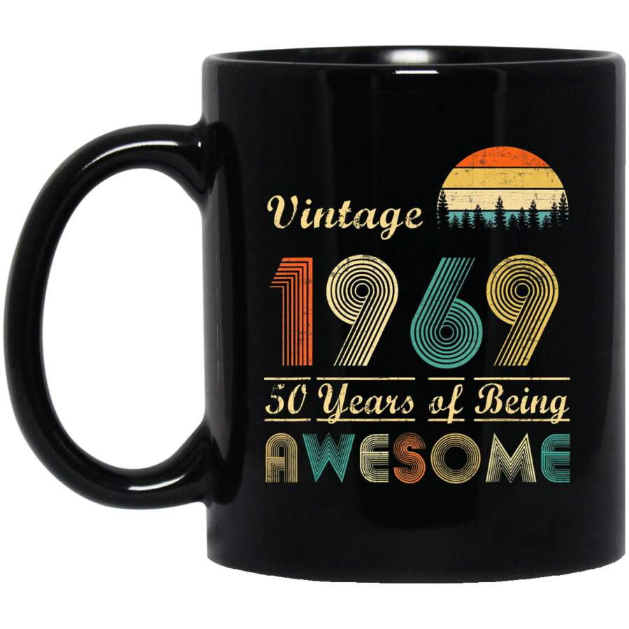 Vintage 1969 50 Years of Being Awesome Birthday Coffee Mug